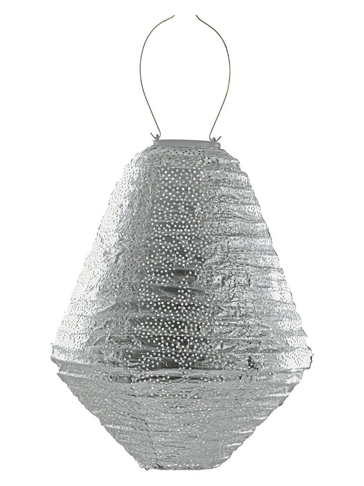 Lumiz Lampion solarny LED "Marrakesh Can" w kolorze srebrnym - wys. 37,5 x Ø 30 cm rozmiar: onesize