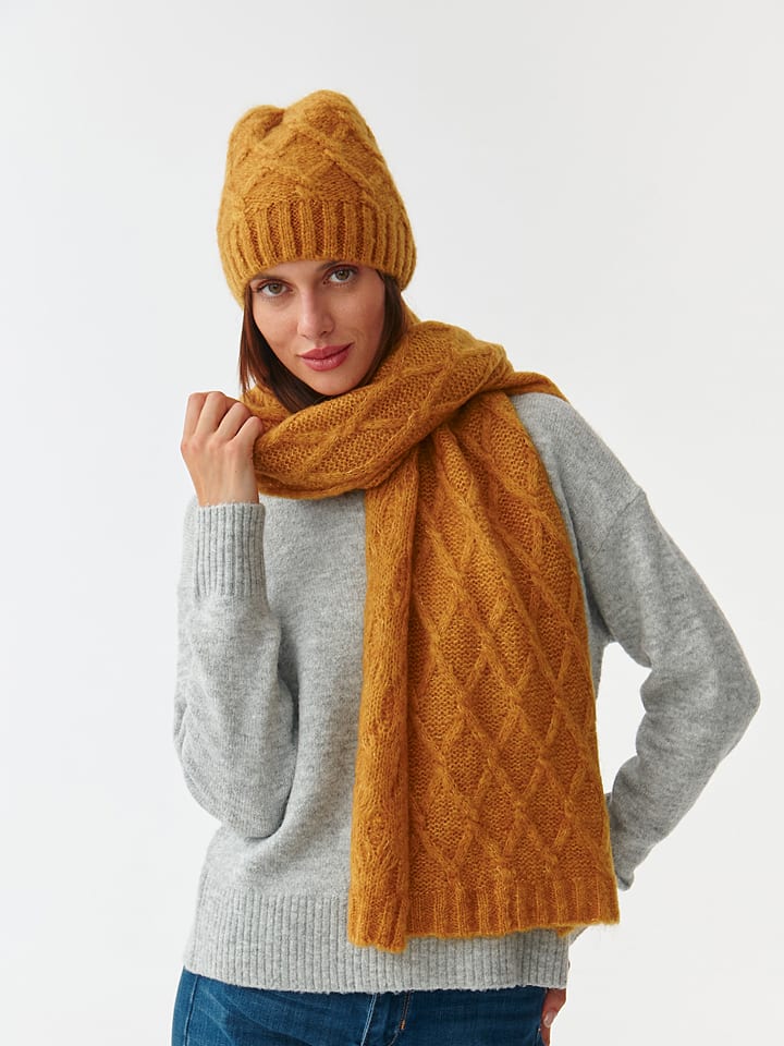 TATUUM Szal w kolorze żółtym - 170 x 43 cm rozmiar: onesize