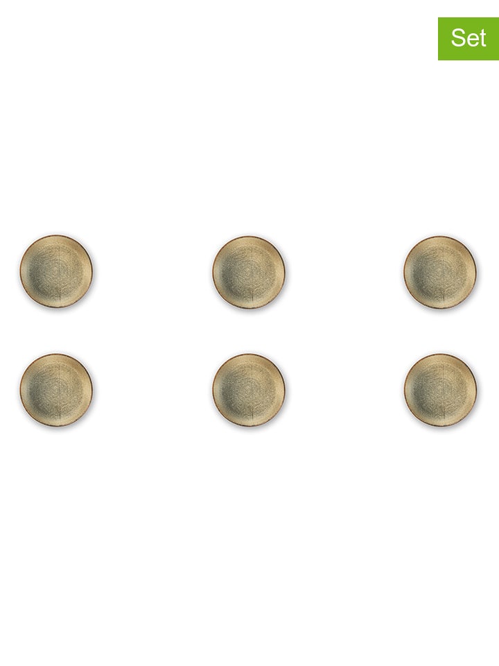 Trendy Kitchen by EXCÉLSA Miski (6 szt.) "Demetra" w kolorze biało-beżowym - Ø 14,5 cm rozmiar: onesize