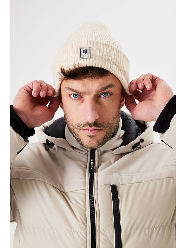 Garcia Czapka beanie w kolorze kremowym rozmiar: onesize