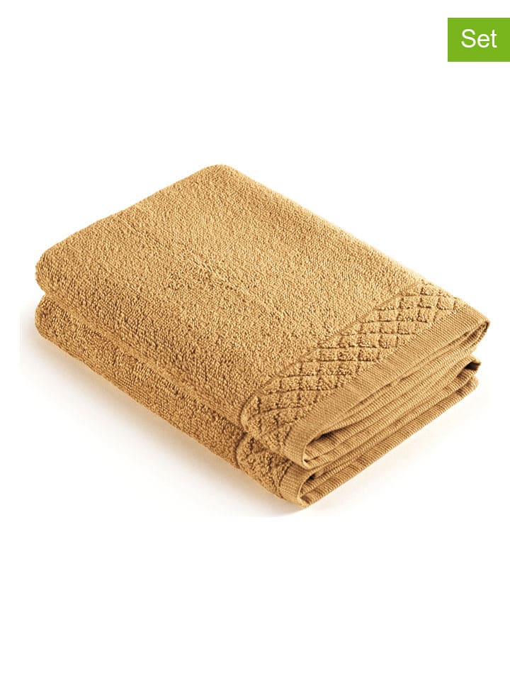 maison héritage PARIS Ściereczki kuchenne (2 szt.) w kolorze musztardowym rozmiar: 45x45 cm