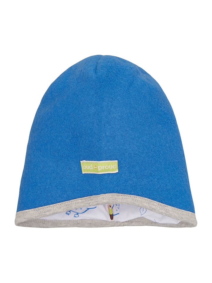 loud + proud Wełniana czapka w kolorze niebieskim rozmiar: 74/80