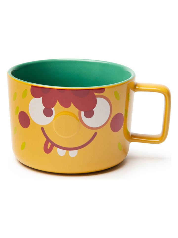 Trendy Kitchen by EXCÉLSA Kubek jumbo "The Moonster" w kolorze żółto-zielonym - 400 ml rozmiar: onesize