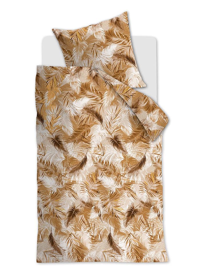 Beddinghouse Komplet pościeli renforcé "Easy Breez" w kolorze jasnobrązowym rozmiar: 155x220 cm