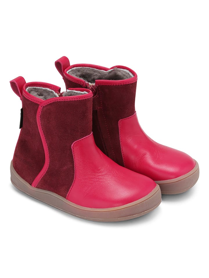 Bundgaard Skórzane botki zimowe "Brenda Lamb" w kolorze różowym rozmiar: 27