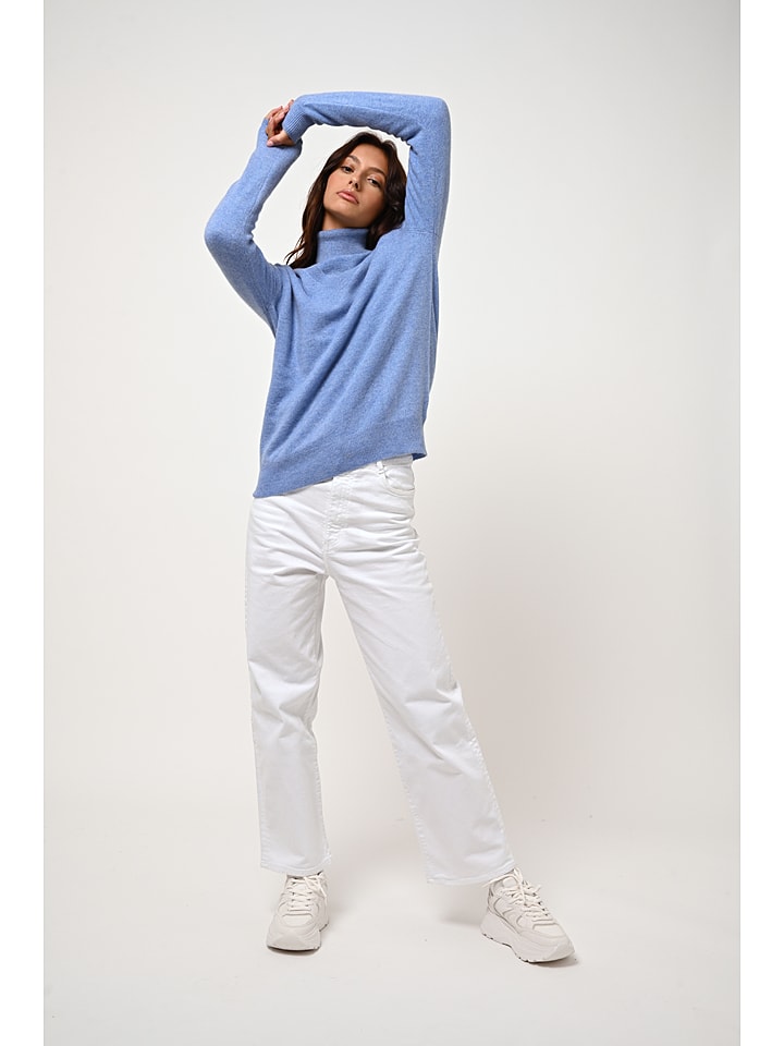 AUTHENTIC CASHMERE Kaszmirowy sweter "Gardoria" w kolorze błękitnym rozmiar: M