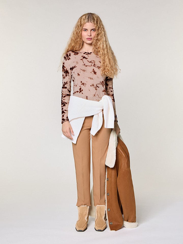 Rodier Wełniany sweter w kolorze beżowym rozmiar: L