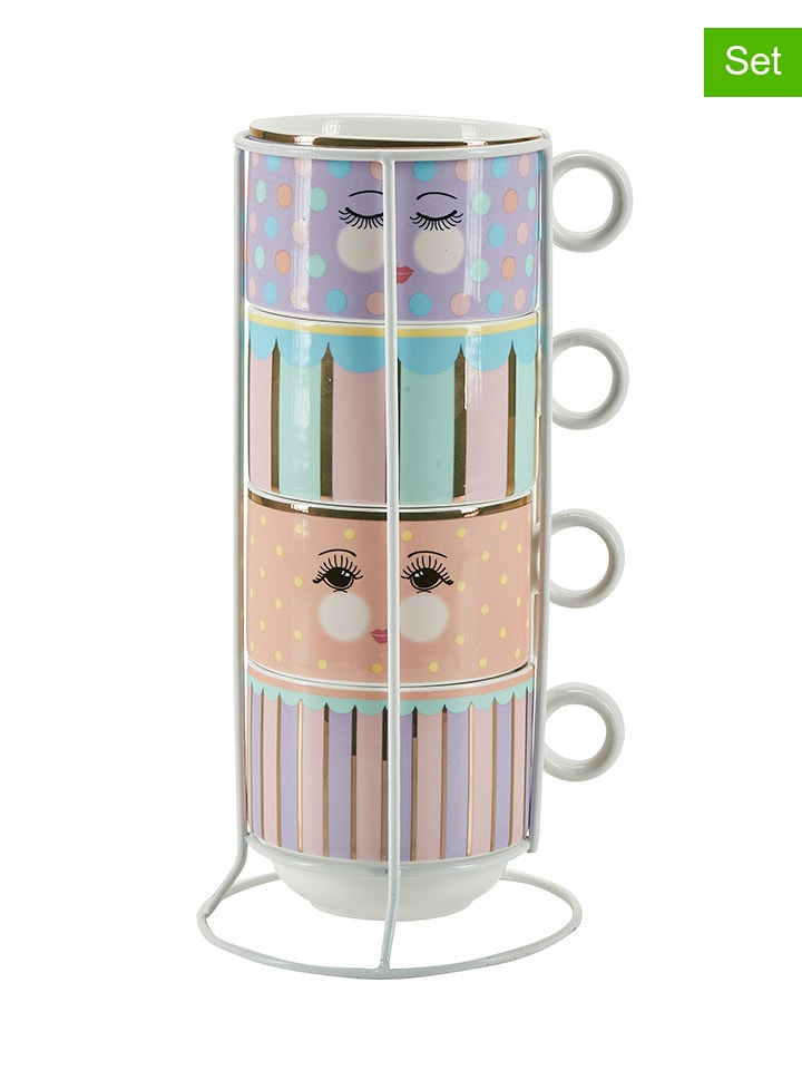 Miss Étoile 5-częściowy zestaw w różnych kolorach - wys. 8 x Ø 9 cm rozmiar: onesize