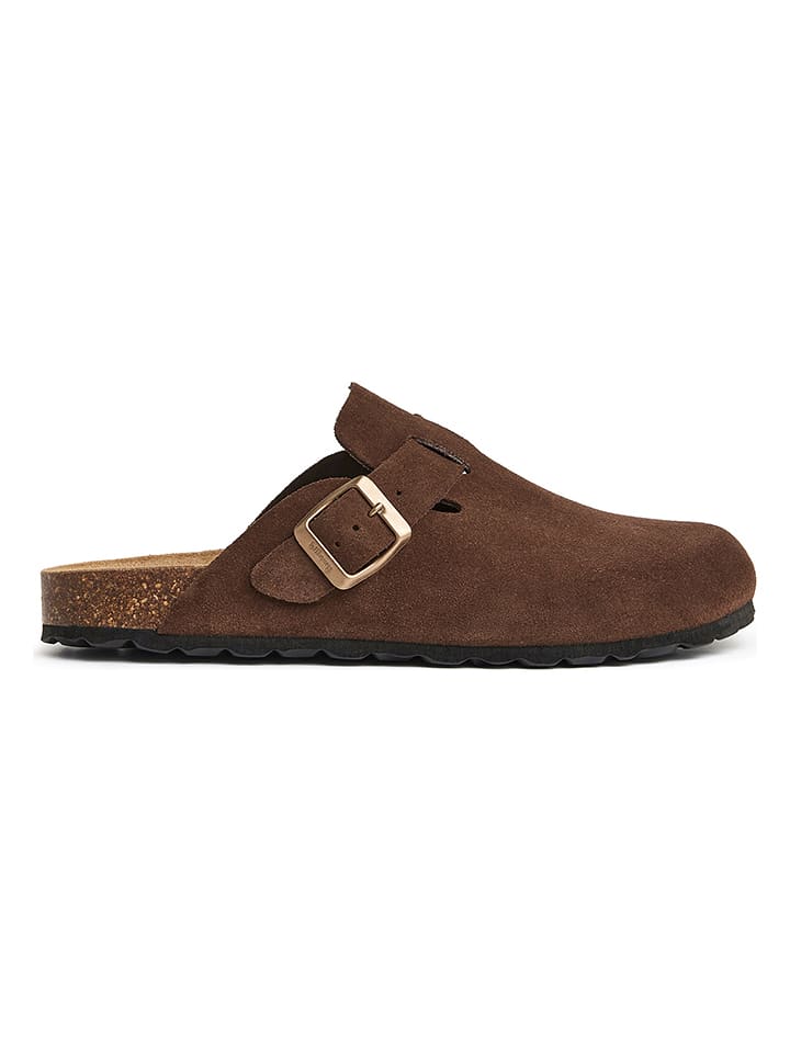 billowy Skórzane chodaki w kolorze brązowym rozmiar: 41