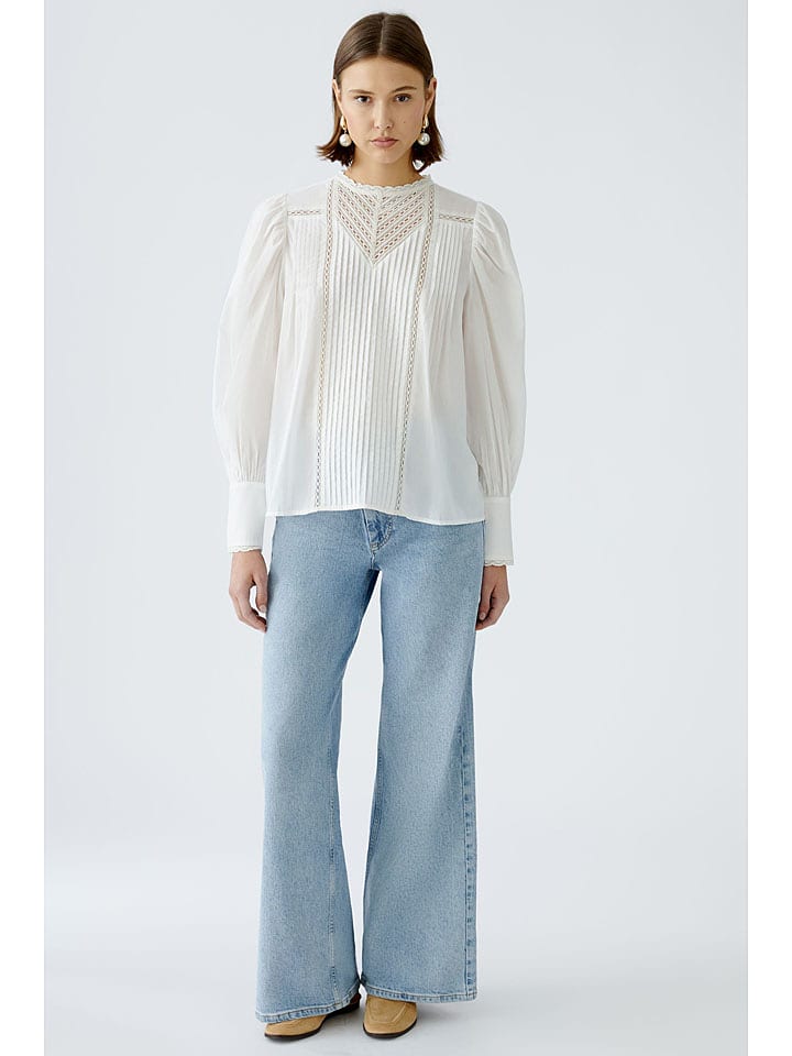 Oui Bluzka w kolorze białym rozmiar: 44