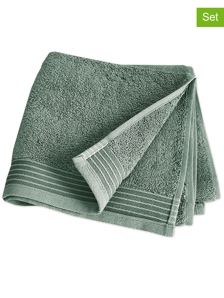 Framsohn Ręczniki (4 szt.) "Premium" w kolorze khaki dla gości rozmiar: 30x50 cm