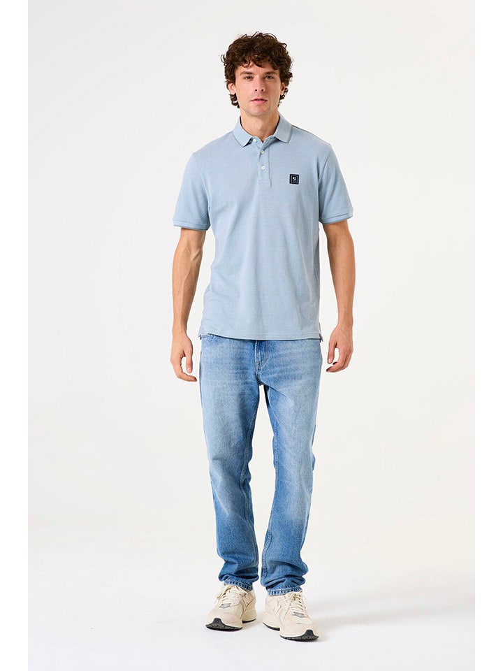 Garcia Koszulka polo w kolorze błękitnym rozmiar: XL