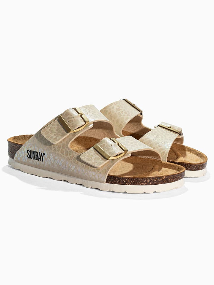 Sunbay Klapki "Trefle" w kolorze beżowym rozmiar: 38