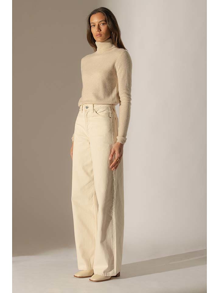 Perfect Cashmere Kaszmirowy golf "Ashley" w kolorze beżowym rozmiar: XL