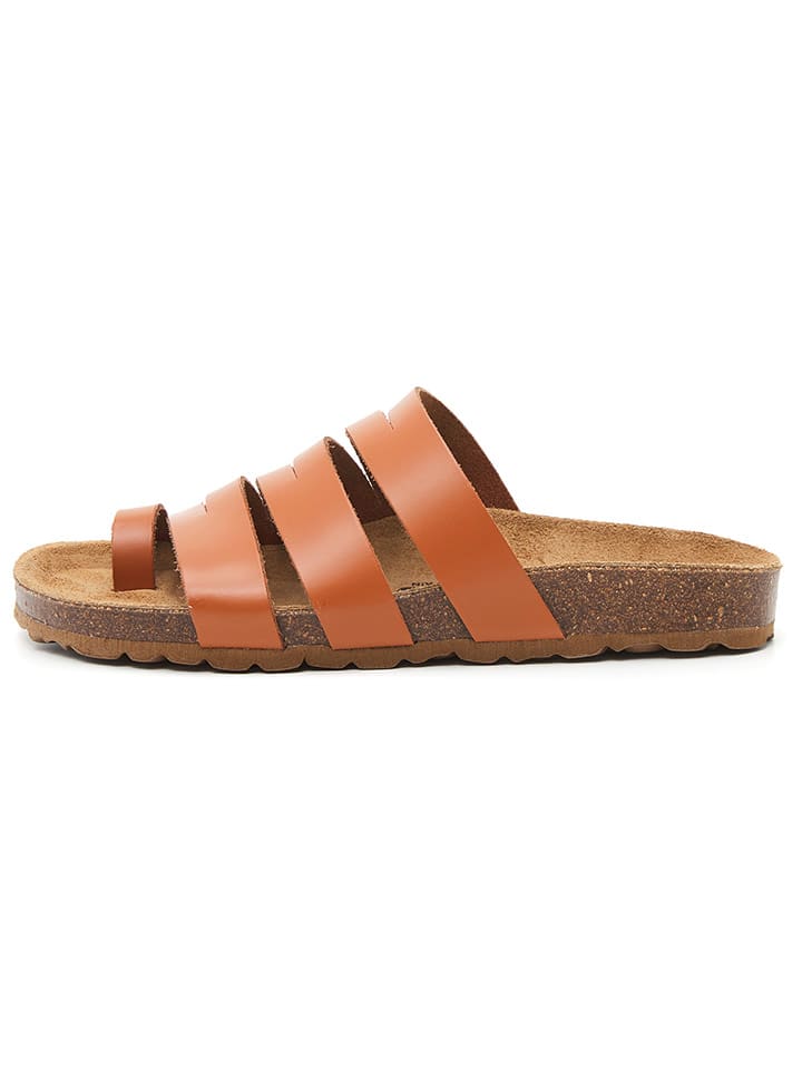 billowy Skórzane japonki w kolorze jasnobrązowym rozmiar: 38