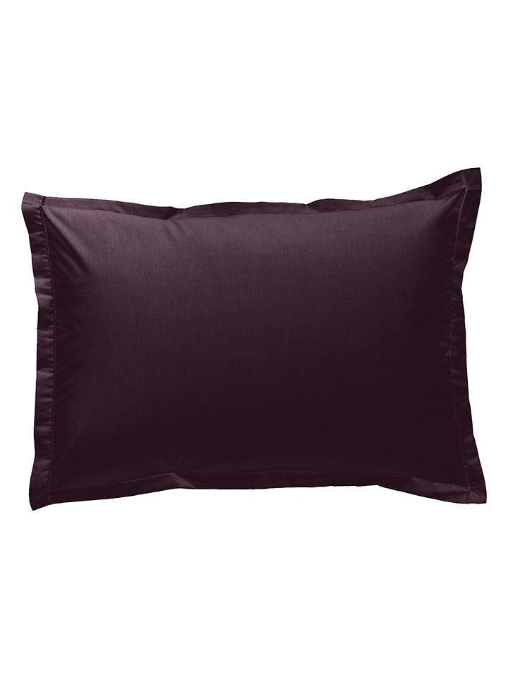 Soft by Perle de Coton Poszewka "Per" w kolorze ciemnofioletowym na poduszkę rozmiar: 40x80 cm