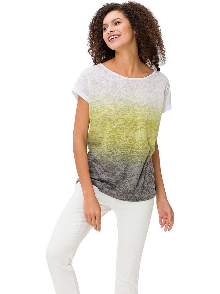 Heine Koszulka w kolorze oliwkowo-kremowym rozmiar: 38