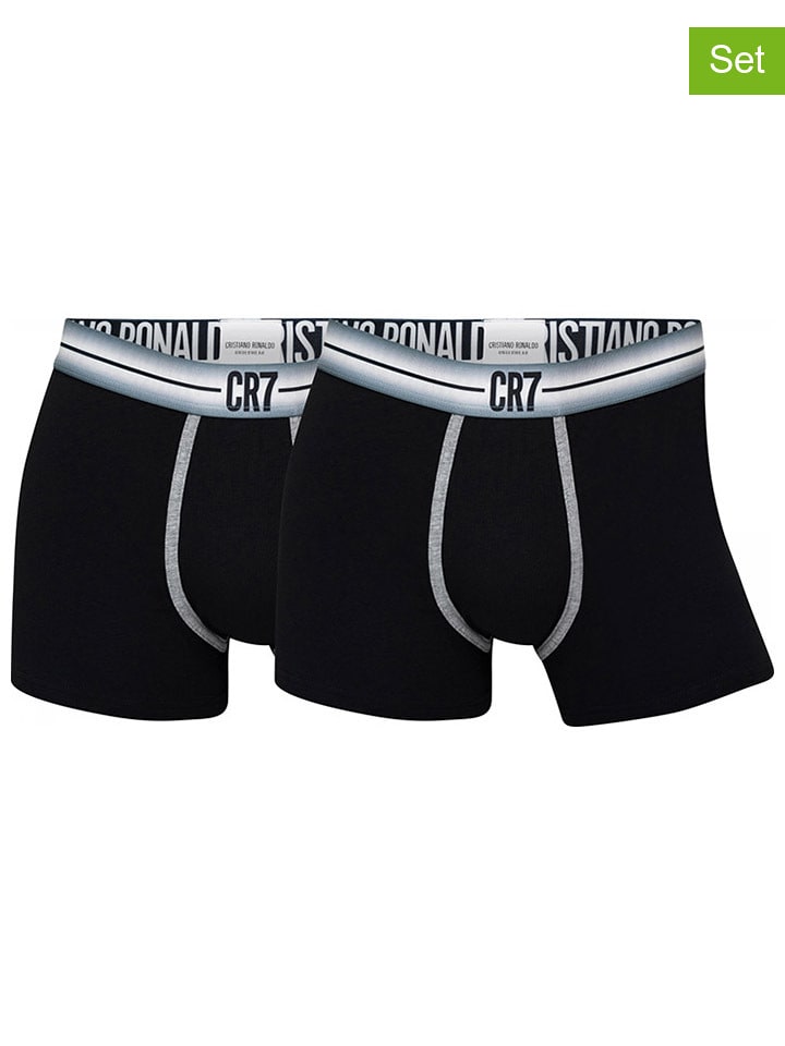 CR7 Bokserki (2 pary) w kolorze czarnym rozmiar: M