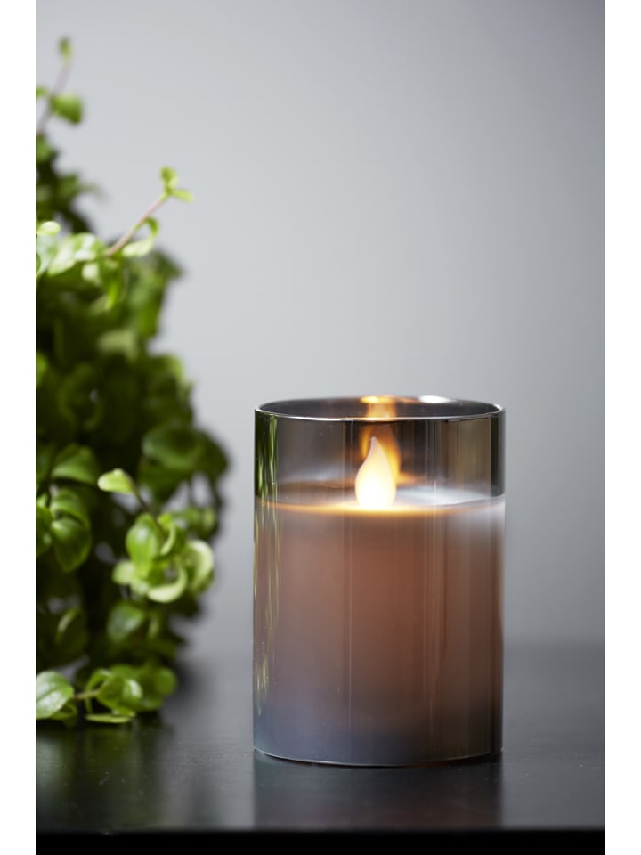 STAR Trading Świecznik LED "M-Twinkle" w kolorze czarnym - wys. 10 x Ø 7,5 cm rozmiar: onesize