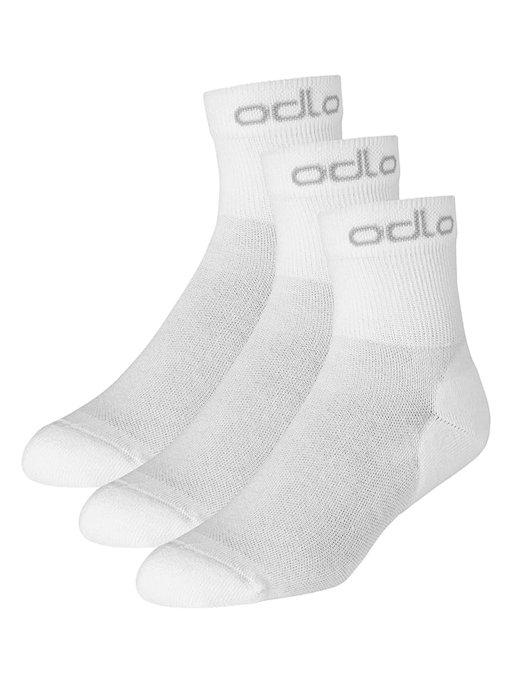 Odlo Skarpety funkcyjne (3 pary) "Active" w kolorze białym rozmiar: 36-38