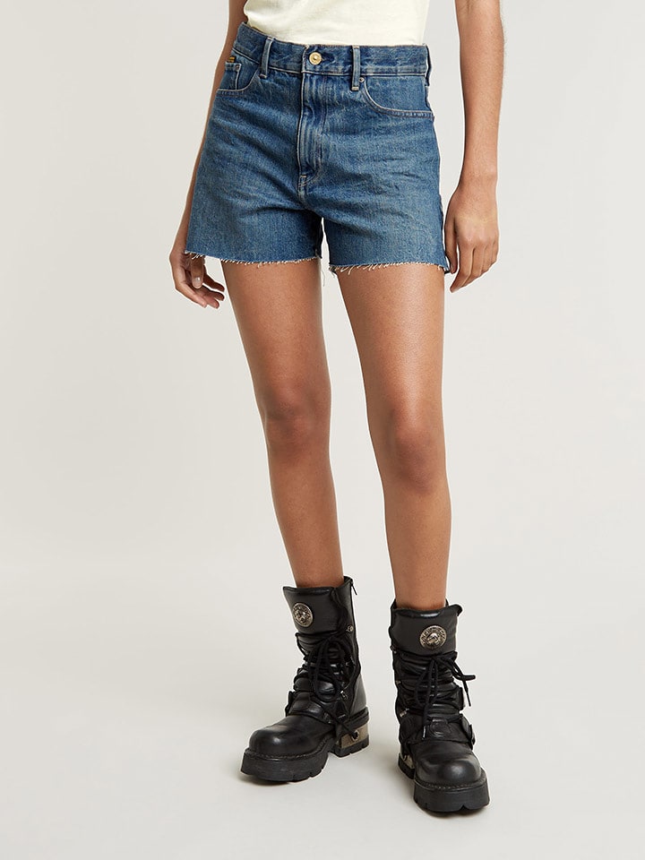 G-Star Szorty dżinsowe w kolorze niebieskim rozmiar: W26