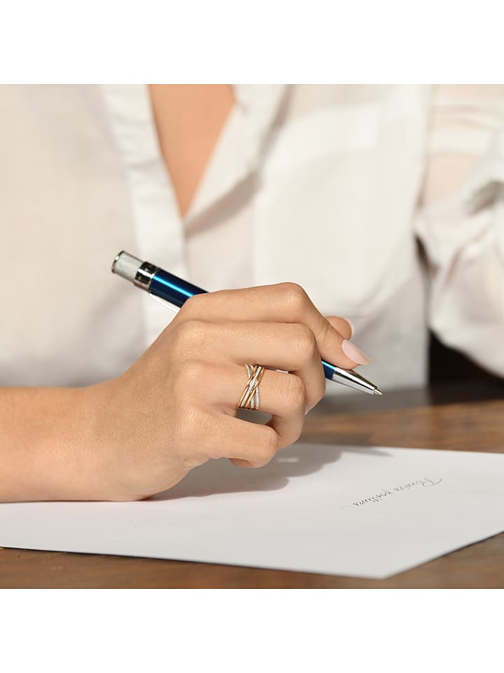 CARATELLI Złoty pierścionek "Lampang" z diamentami rozmiar: 58