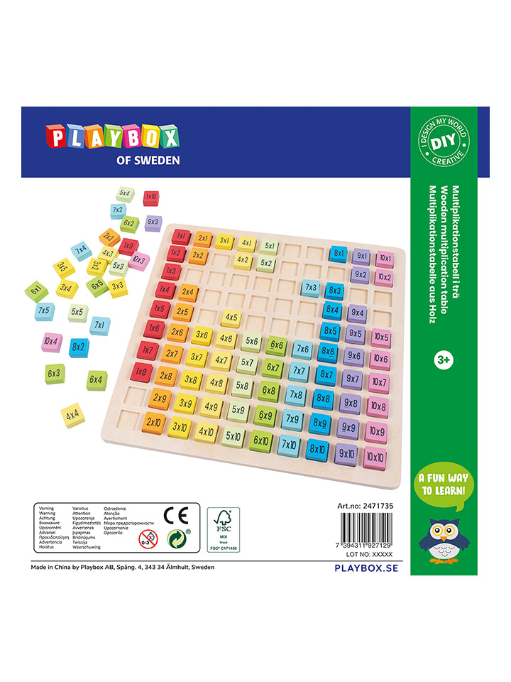 Playbox Tabliczka mnożenia - 3+ rozmiar: onesize