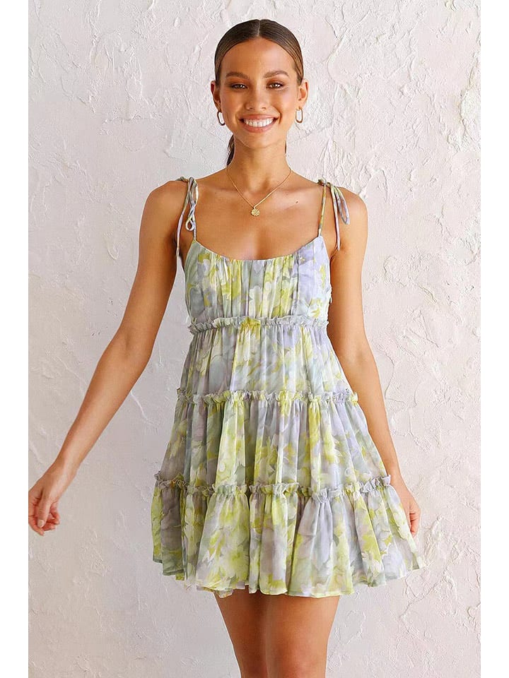 Tazga Sukienka w kolorze jasnoszaro-żółtym rozmiar: 34