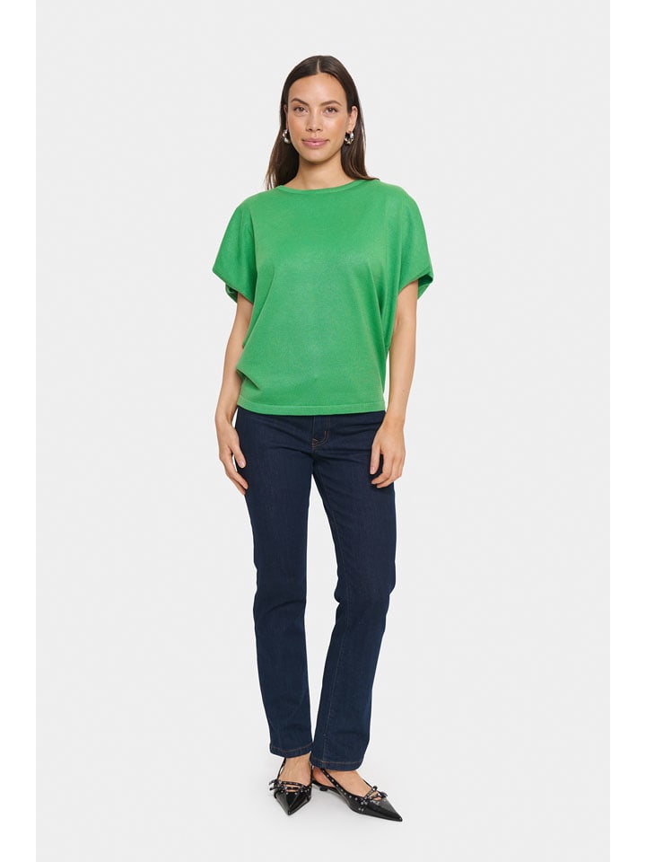 SAINT TROPEZ Sweter w kolorze zielonym rozmiar: M