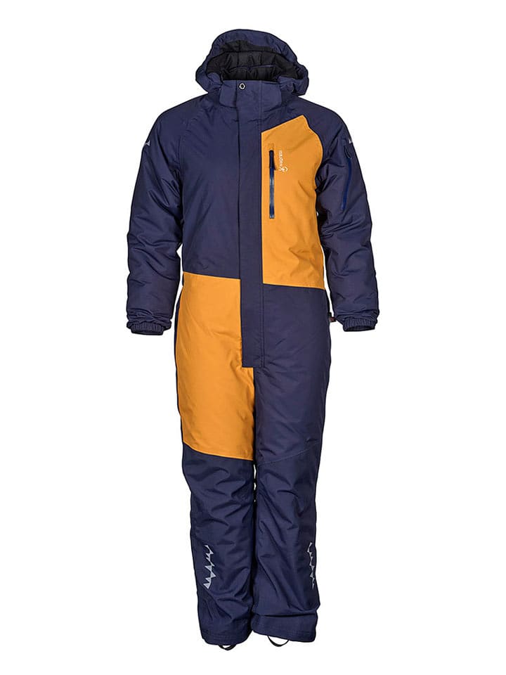 Isbjörn Kombinezon zimowy "Halfpipe" w kolorze granatowo-żółtym rozmiar: 140