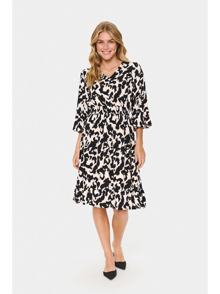 SAINT TROPEZ Sukienka w kolorze biało-czarnym rozmiar: XS