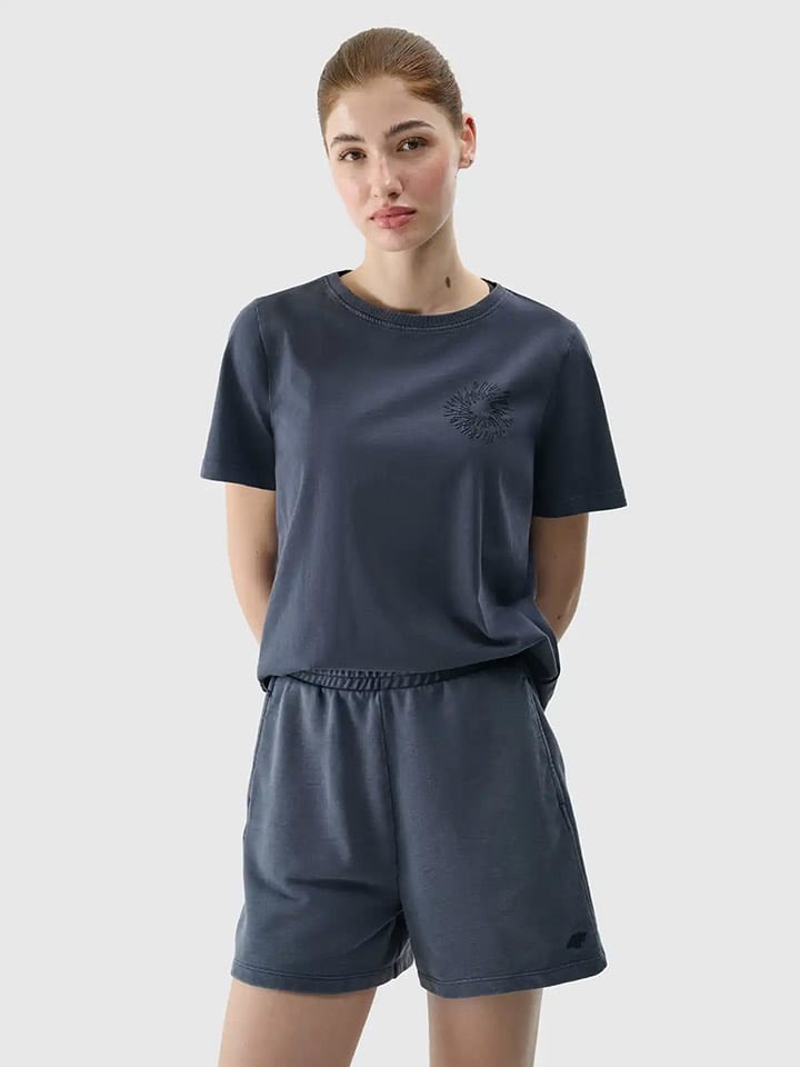 4F Szorty dresowe w kolorze granatowym rozmiar: S