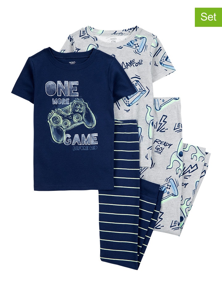 carter's Piżamy (2 szt.) w kolorze granatowo-szarym rozmiar: 116