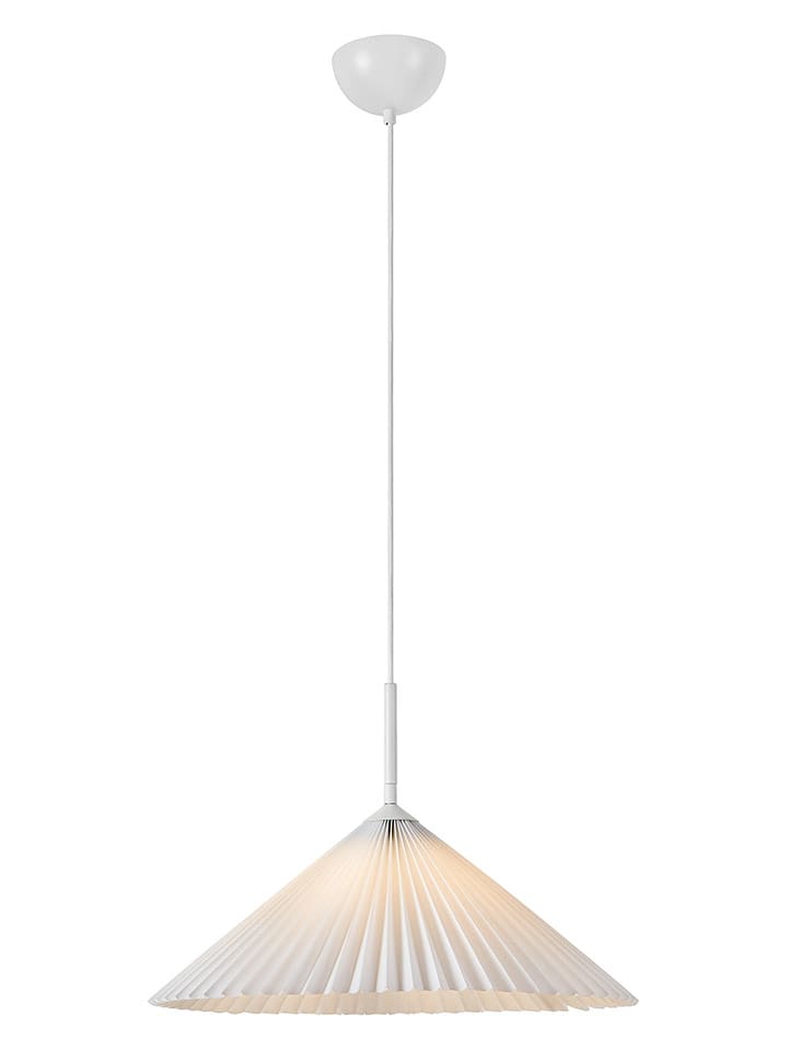 Marksljöd Lampa wisząca "Plisado" w kolorze białym - wys. 30 x Ø 50 cm rozmiar: onesize