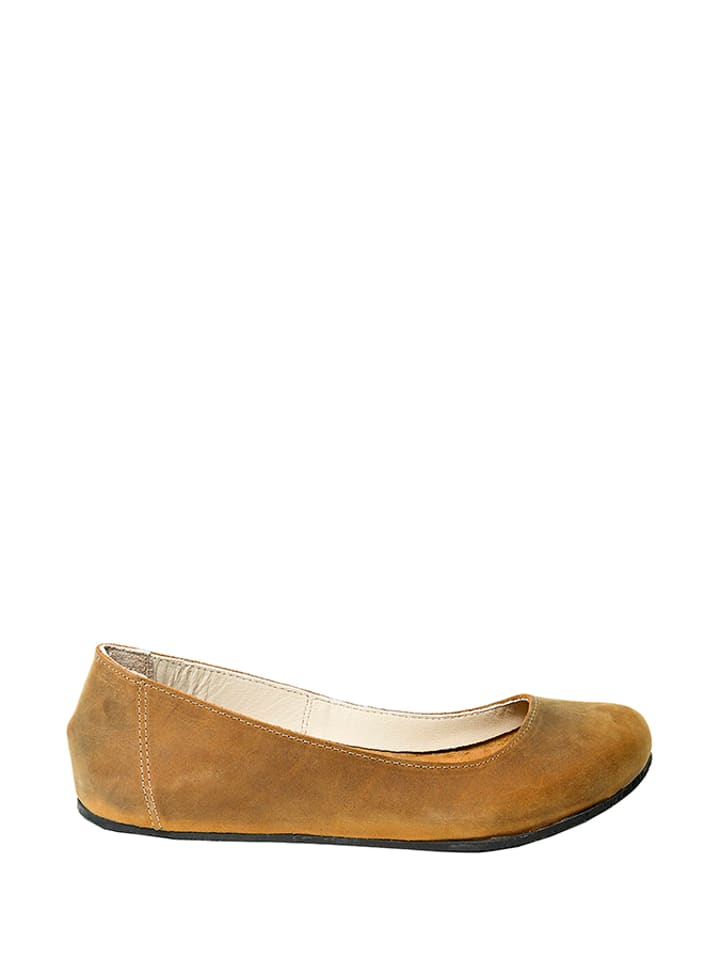 Comfortfusse Skórzane baleriny w kolorze jasnobrązowym rozmiar: 37