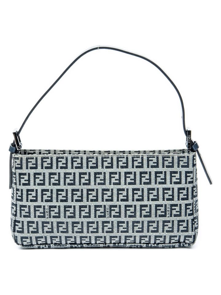 Fendi Torebka w kolorze szaro-granatowym - 25 x 13 x 3 cm rozmiar: onesize