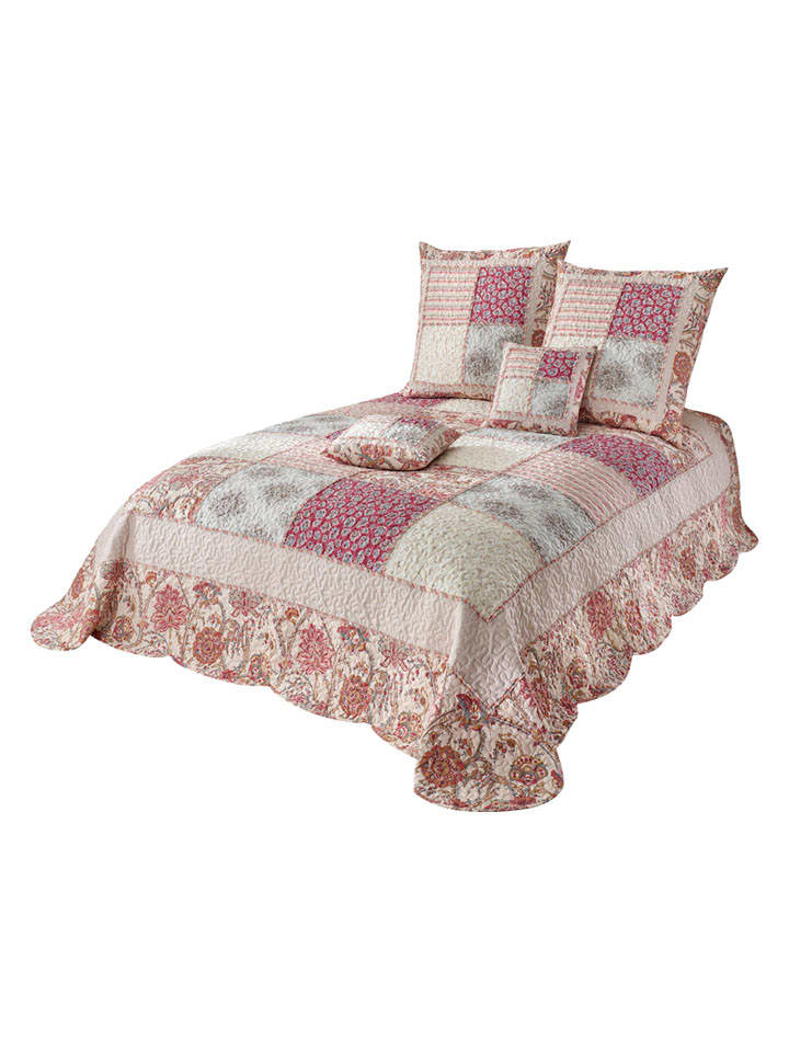 heine home Narzuta w kolorze beżowo-czerwonym rozmiar: 140x210 cm