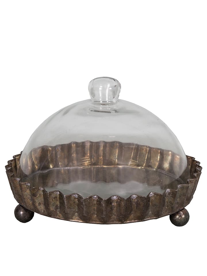 Anticline Dekoracyjna taca w kolorze miedzianym - wys. 16 x Ø 22,5 cm rozmiar: onesize