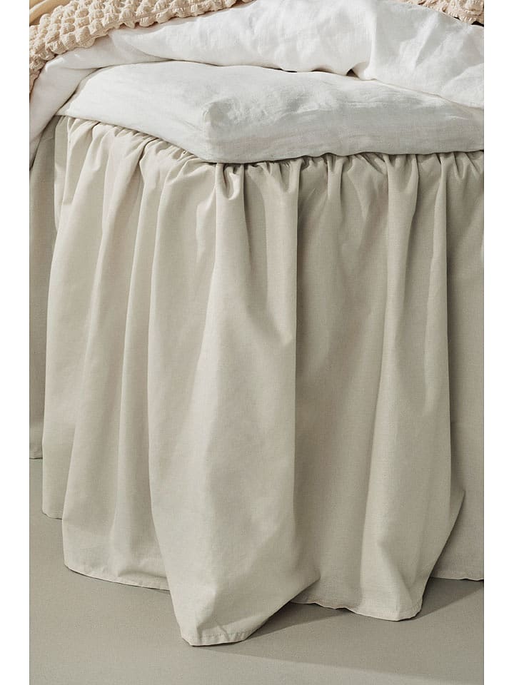 Jotex Prześcieradło "Zack" w kolorze beżowym na gumce rozmiar: 140x200 cm