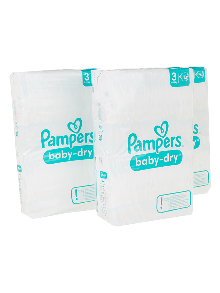 Pampers Pieluszki (222 szt.) "Baby Dry" - rozmiar 3, 6-10 kg rozmiar: onesize