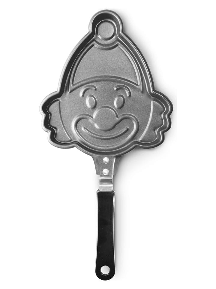 Ibili Patelnie (2 szt.) "Clown Shape" w kolorze srebrno-czarnym - 18 x 15 cm rozmiar: onesize