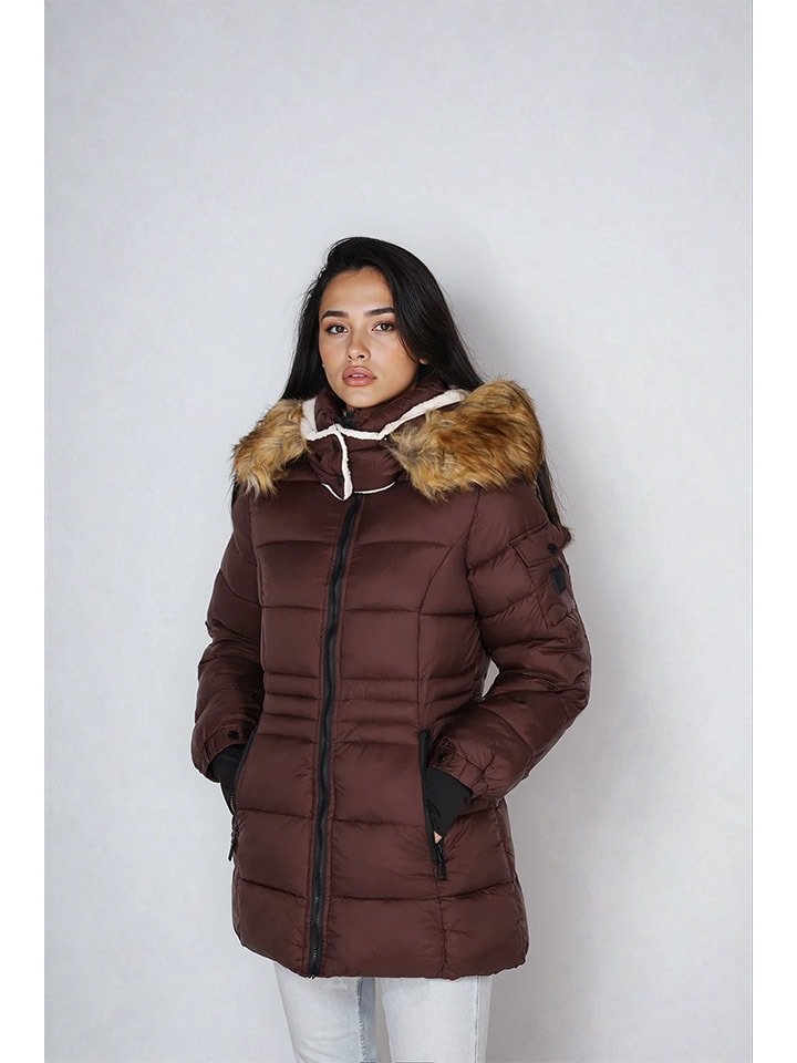 Steve Madden Kurtka zimowa w kolorze brązowym rozmiar: XS