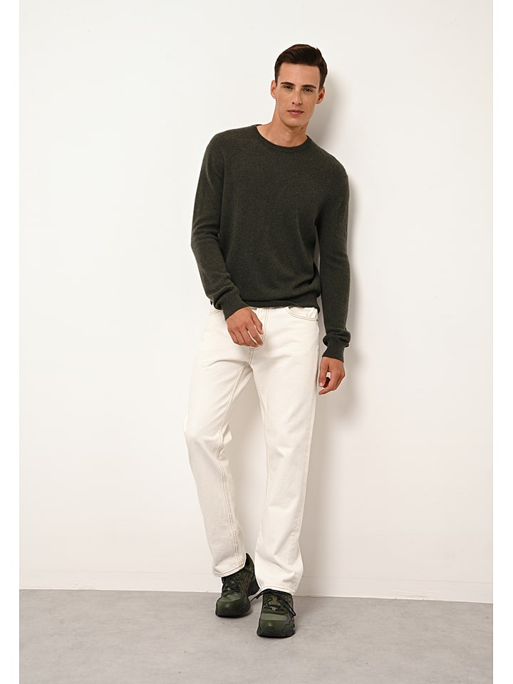 Just Cashmere Kaszmirowy sweter "Howard" w kolorze khaki rozmiar: XXL