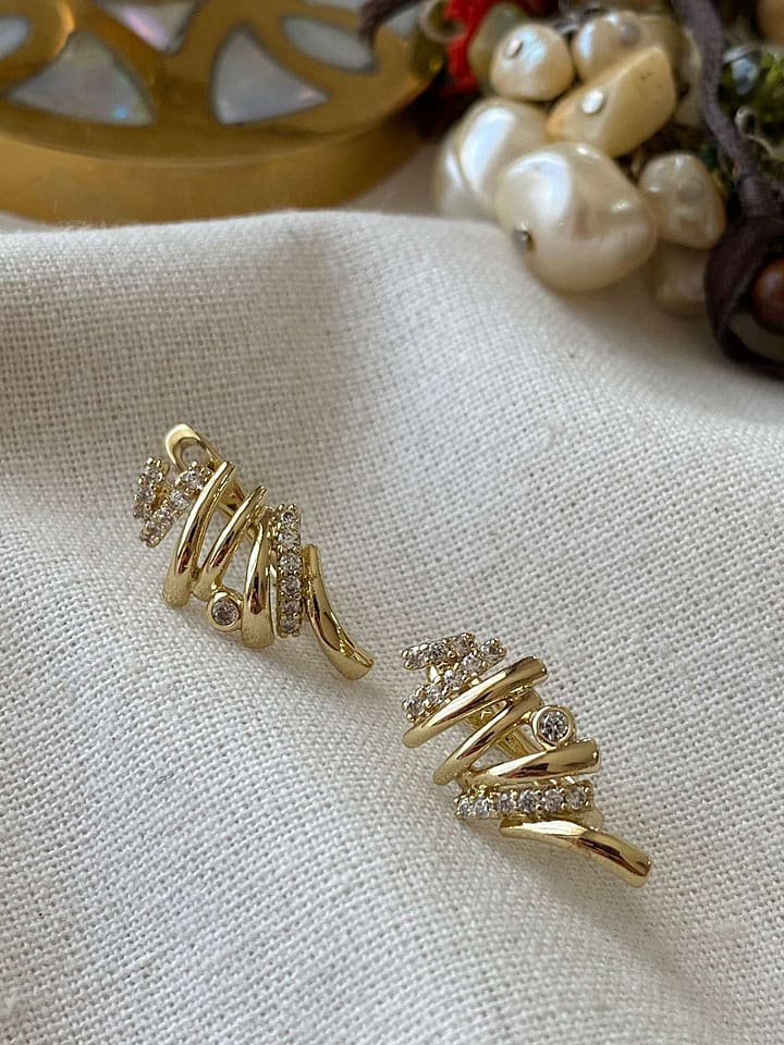 Luseera Pozłacane kolczyki z cyrkoniami rozmiar: onesize