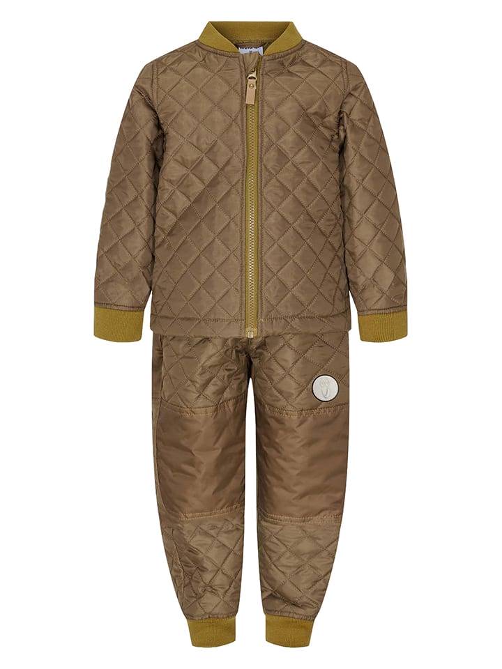 HULABALU 2-częściowy zestaw termiczny w kolorze khaki rozmiar: 86