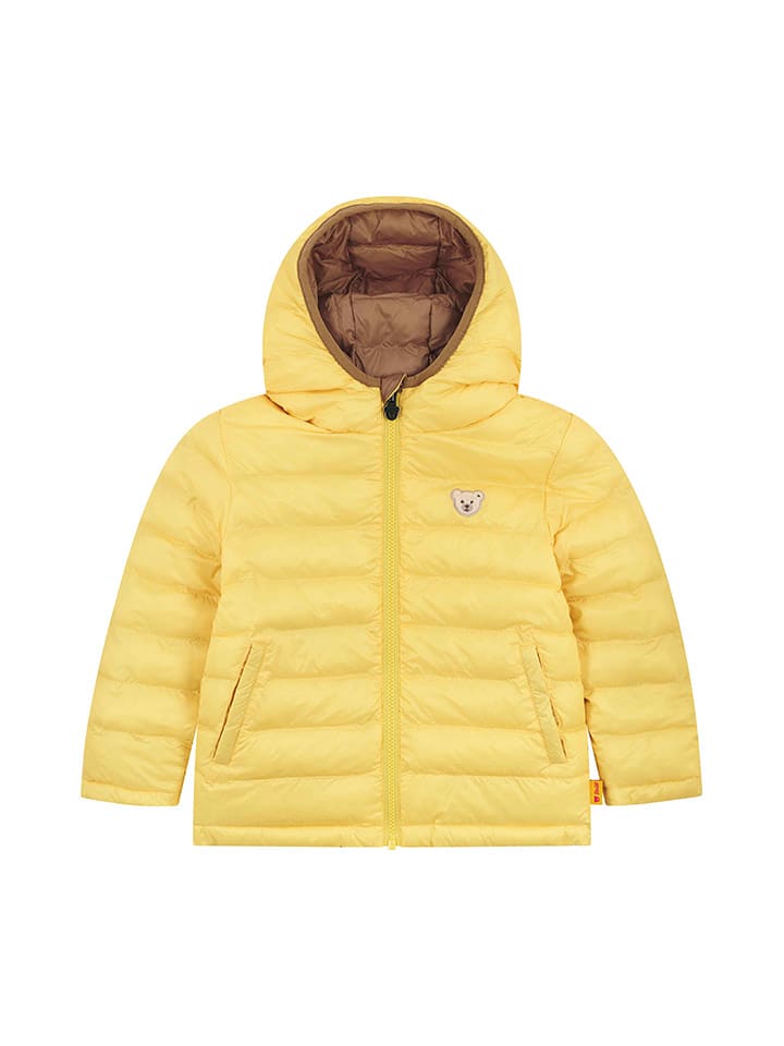 Steiff Dwustronna kurtka pikowana w kolorze jasnobrązowo-żółtym rozmiar: 92