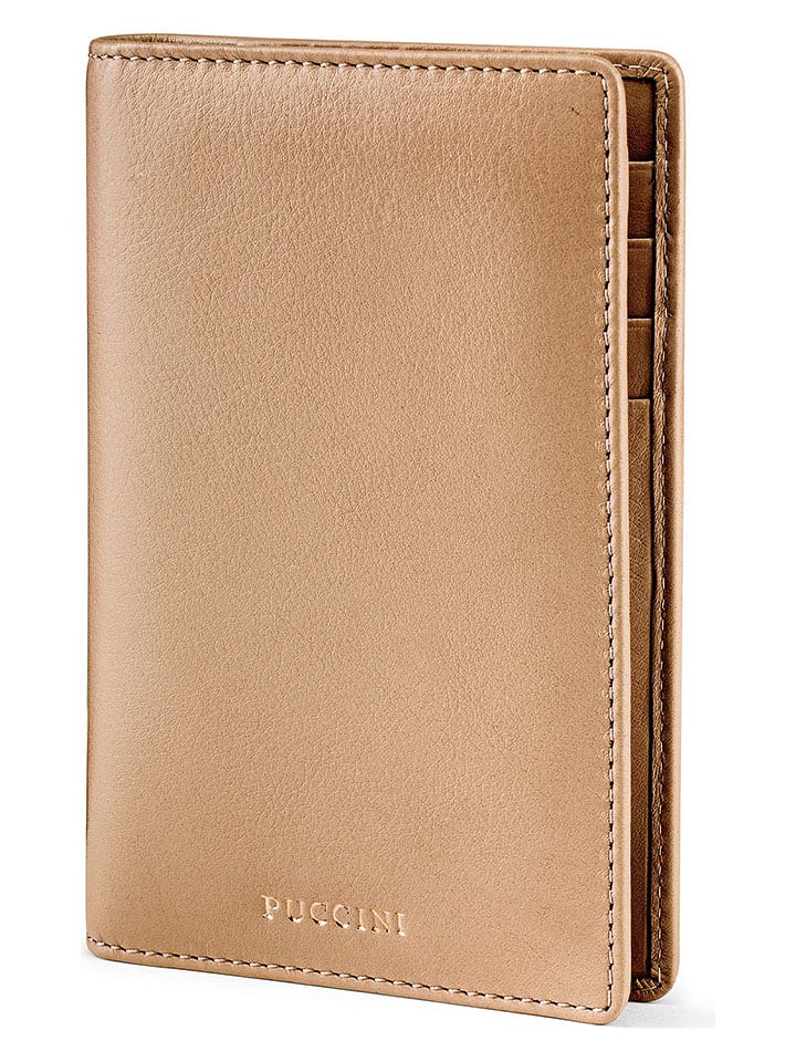 Puccini Etui "Zen" w kolorze beżowym na dokumenty podróżne - 10 x 14 x 1 cm rozmiar: onesize