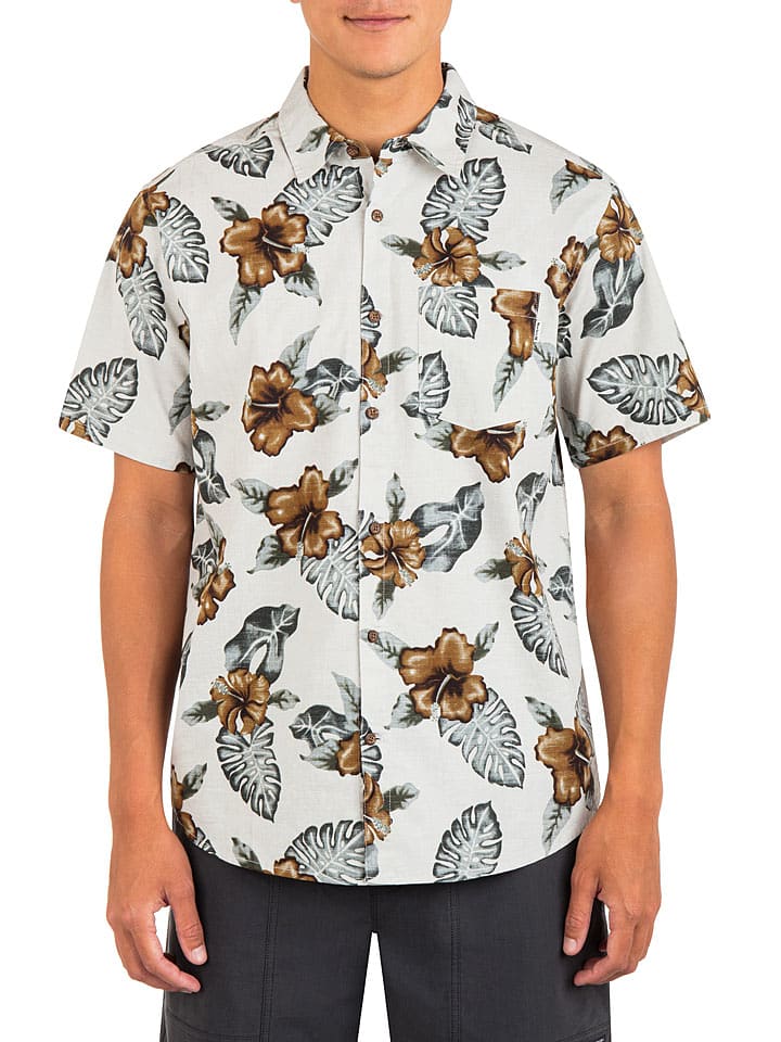 Hurley Koszula w kolorze biało-szaro-jasnobrązowym rozmiar: M