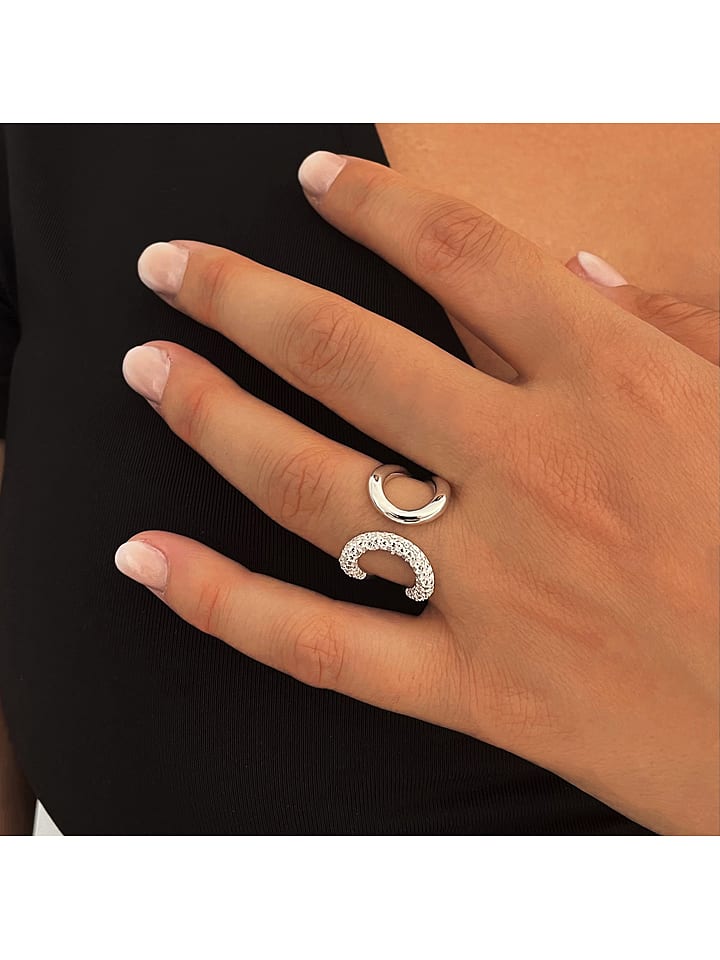 Eclat d'Argent Srebrny pierścionek z cyrkoniami rozmiar: 54