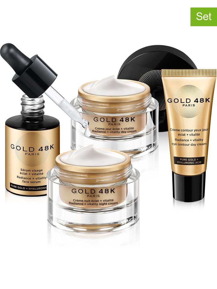 Gold 48K 4-częściowy zestaw do pielęgnacji twarzy rozmiar: onesize